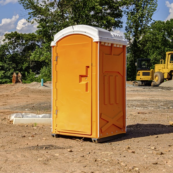 how often are the portable restrooms cleaned and serviced during a rental period in Beallsville OH